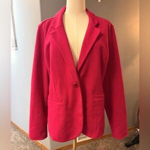Nicole Miller Soft Knit Blazer – Raspberry Red – XL